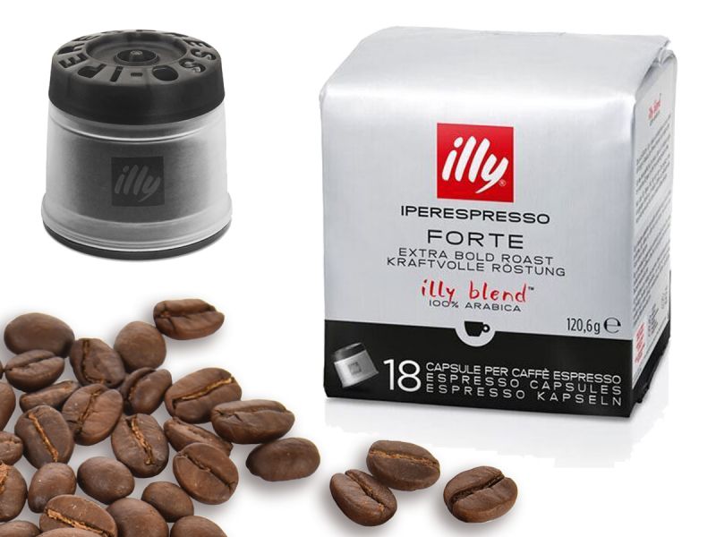 ILLY CAFFE' IPERESPRESSO FORTE CAPSULE PZ.18 X 6 PACCHETTI - Dolciumi  Ferioli